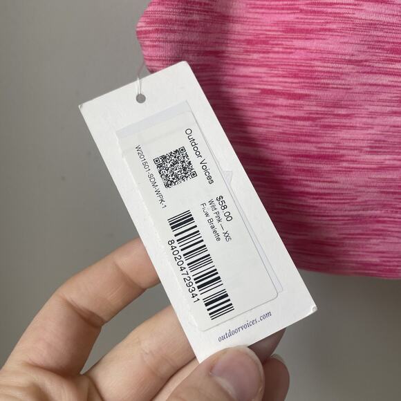 Outdoor Voices NWT Free Form Bralette Wild Pink Womens Size XXS New With Tag - Picture 4 of 11